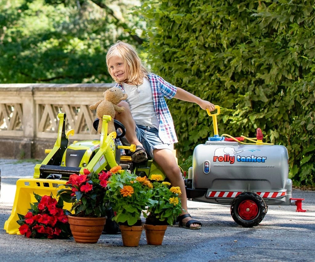 Rimorkio cisternë lodër, Rolly Toys, RollyTanker, me pompë dhe spërkatës, gri