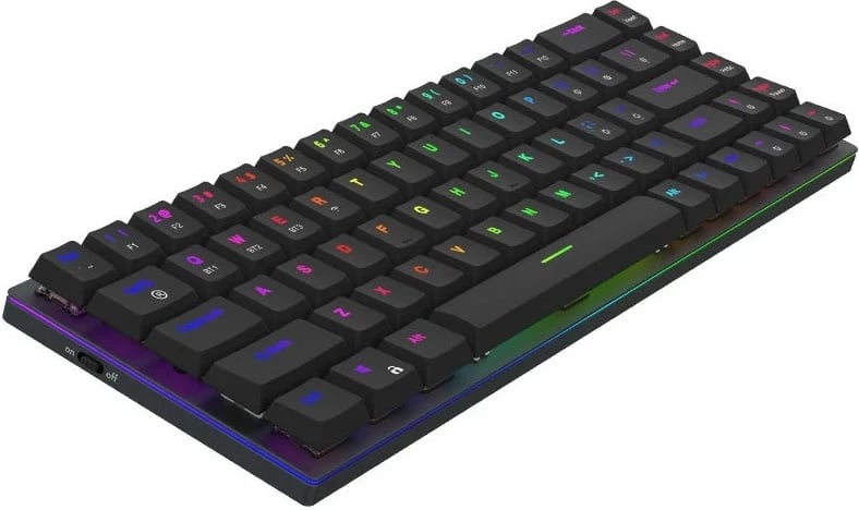 Tastierë mekanike Aqirys Agena, 65%, 68 taste, RGB, wireless & me kabllo, e zezë