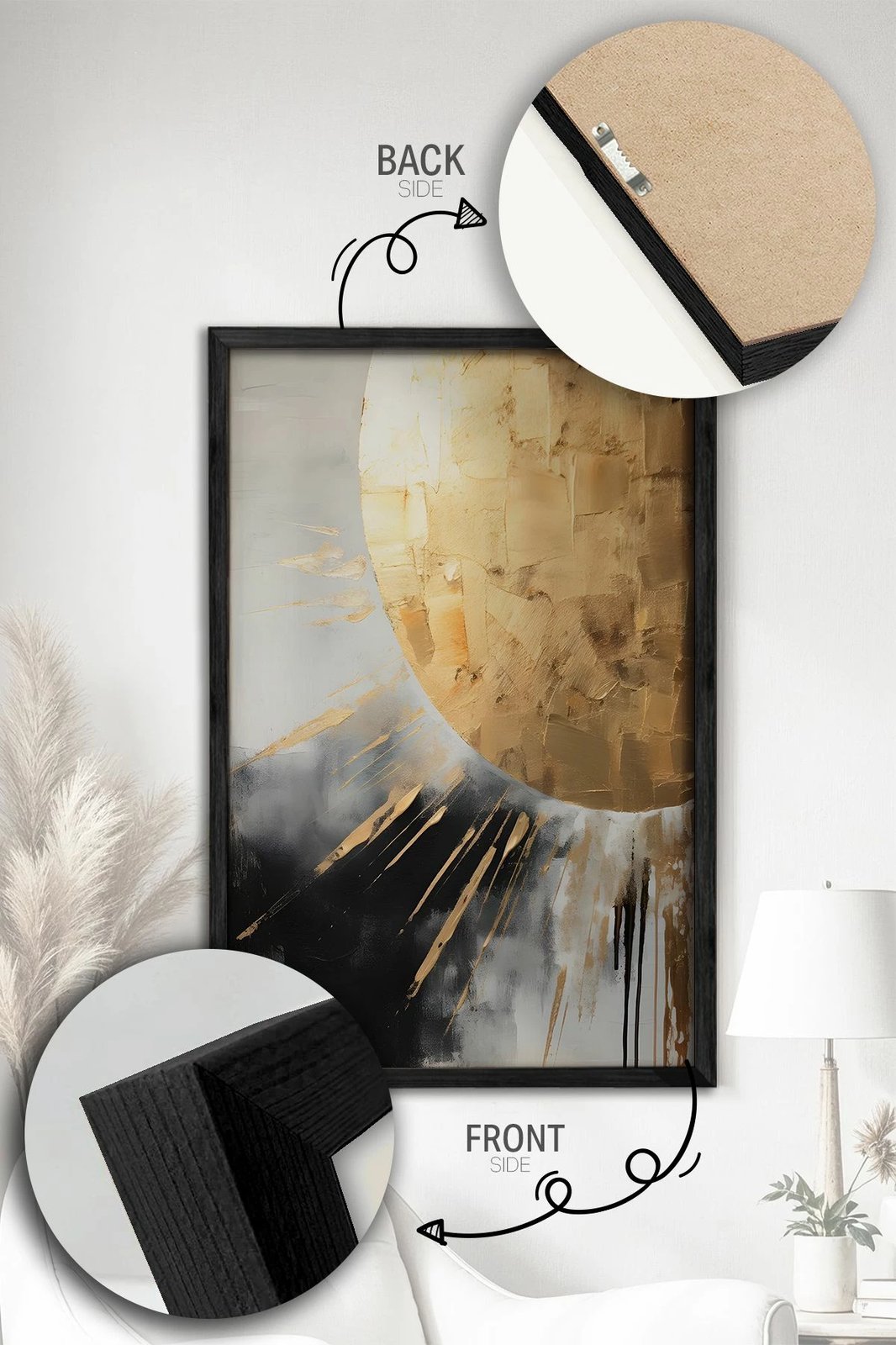 Pikturë dekorative me kornizë (3 copë), Wallity, Ersy3Syhcrv43