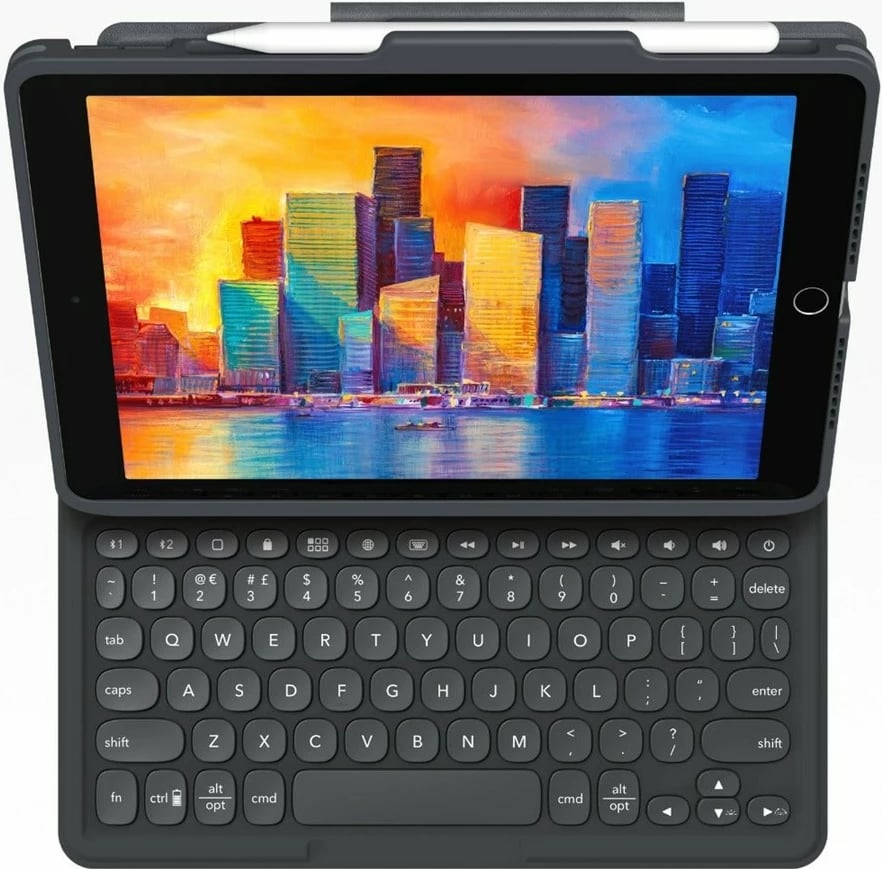 Tastierë universale Bluetooth ZAGG Pro Keys, QWERTY, Anglisht, Gri, me mbështjellës