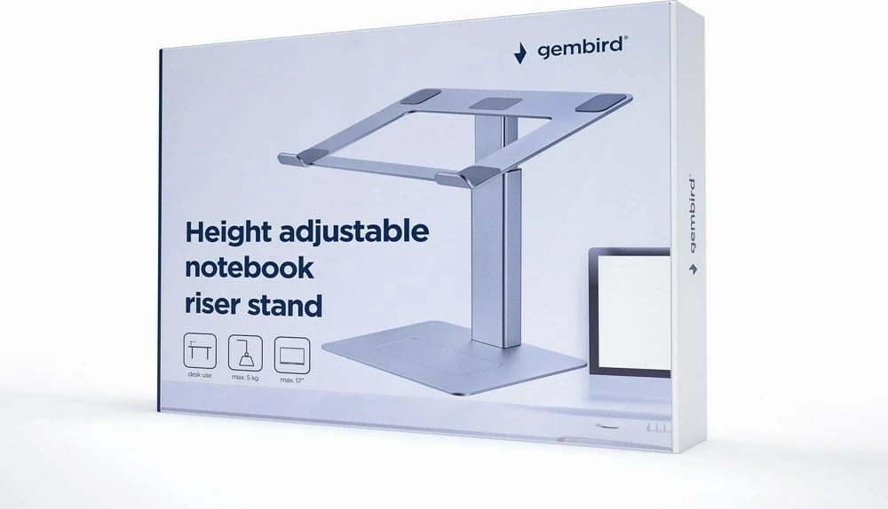 Stenda për laptop GEMBIRD, NBS-D1-02, argjendtë Stenda për laptop GEMBIRD, NBS-D1-02, argjendtë