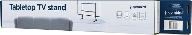 Mbajtëse tavoline për TV Gembird TVS-D90F-01, 45-90", e zezë