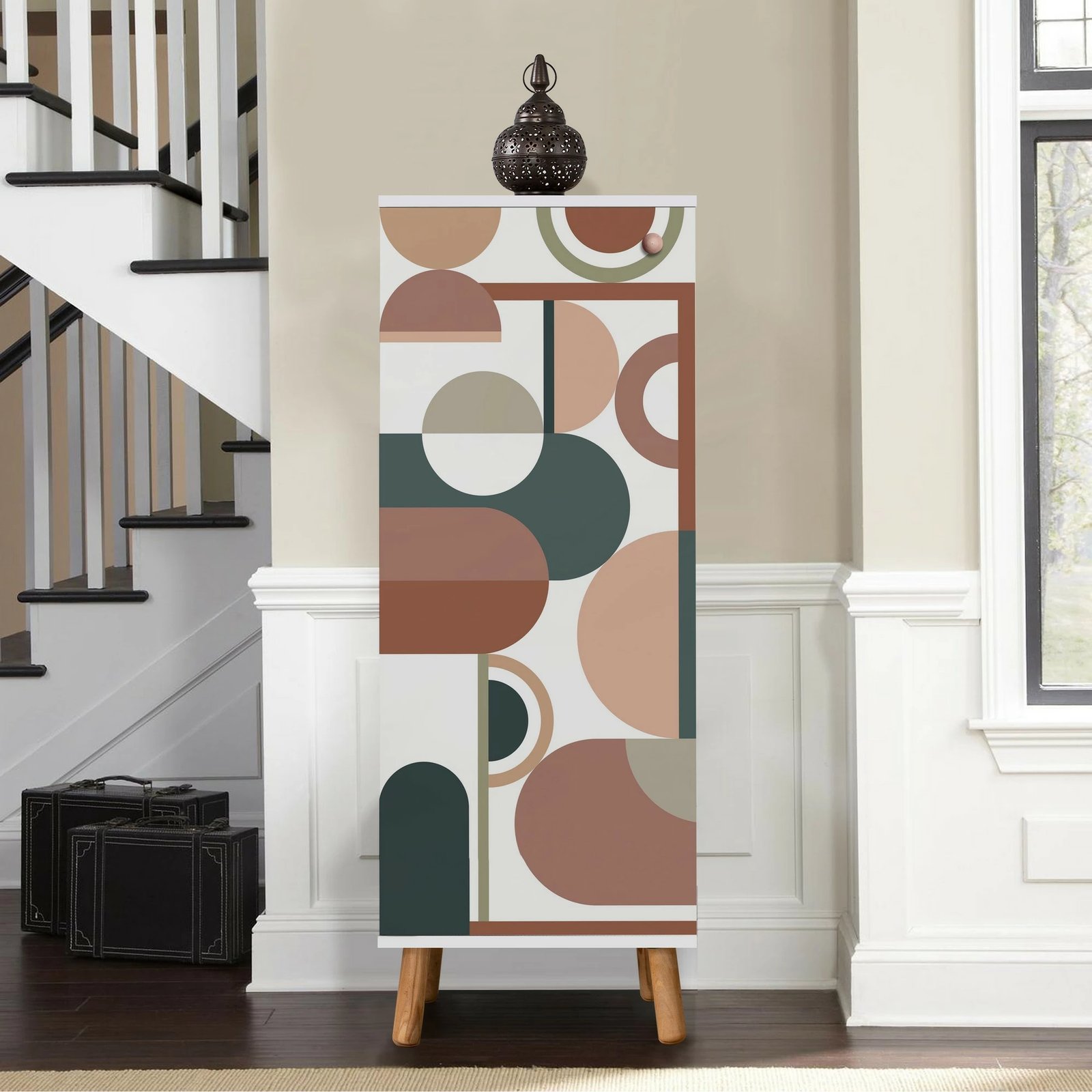 Dollap këpucësh Hanah Home, Vegas - B 942, ngjyrë e bardhë, dizajn modern, 50x135x38cm