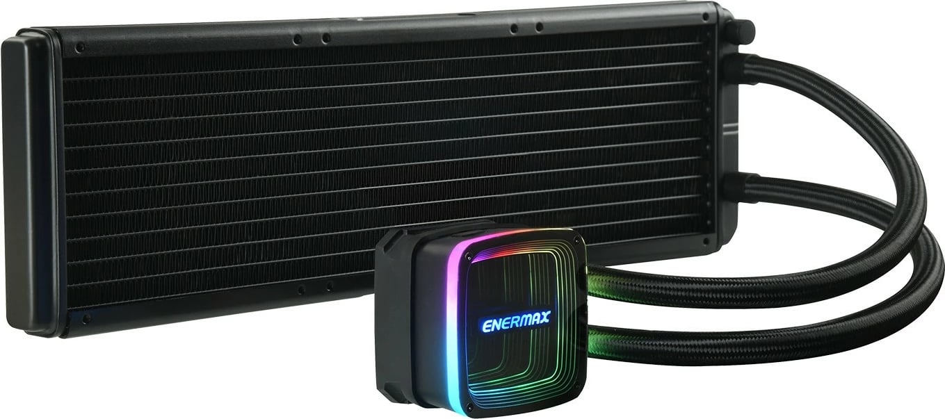 Ftohës uji Enermax Aquafusion ADV ELC-AQFA360-SQA, 360mm, 3x120mm, ARGB, i zi