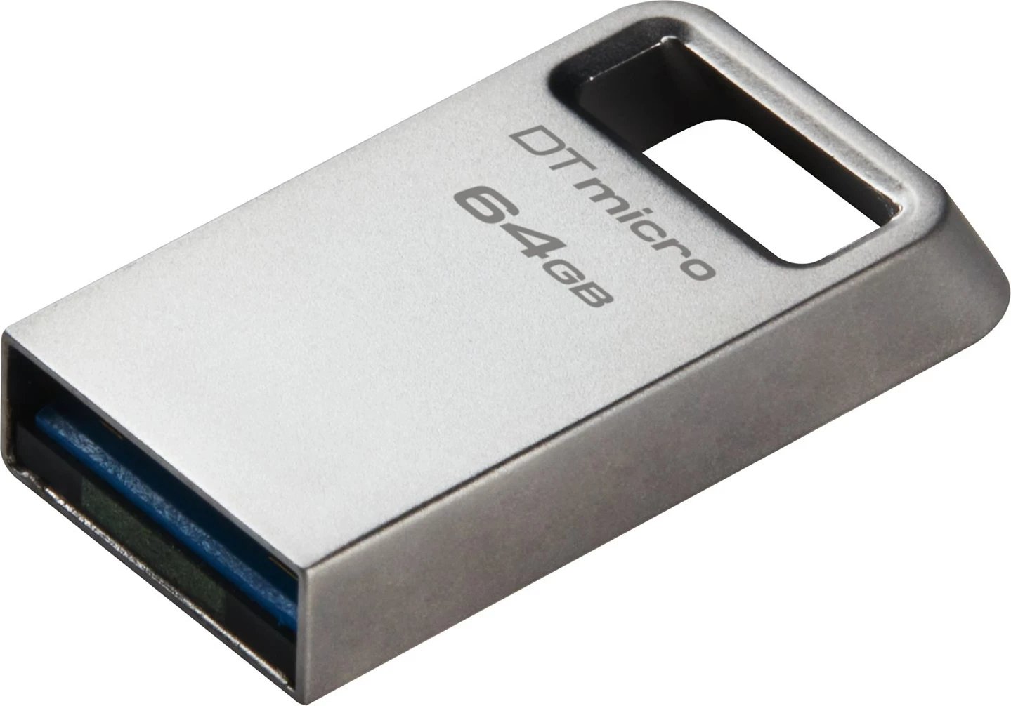 USB flash Kingston DataTraveler Micro 64GB, USB 3.2, Metal, Argjend