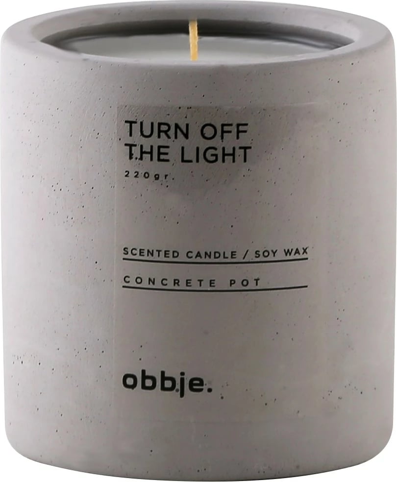 Qiri aromatik, enë betoni, ngjyrë gri, Turn Off The Light Verti, 8.5x9cm