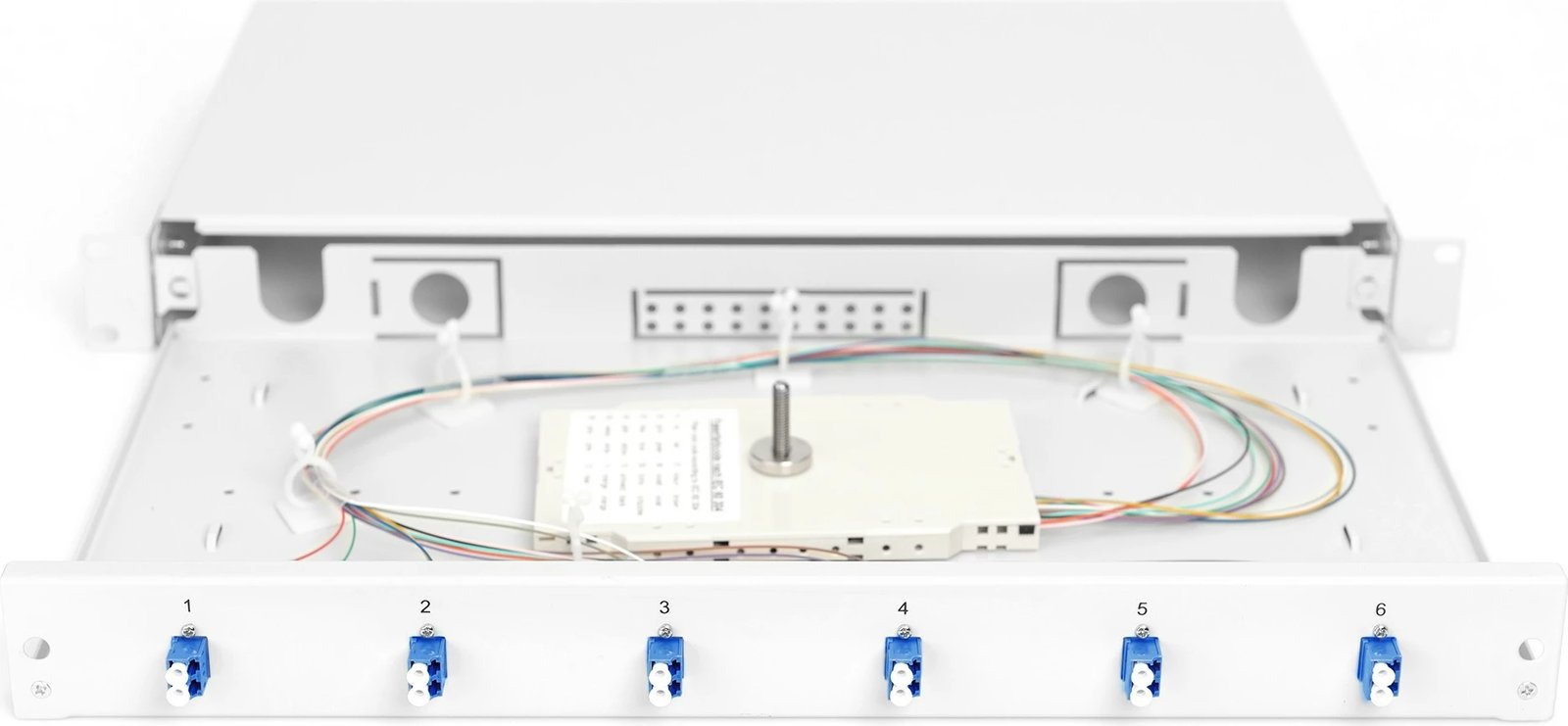 Kutia për fibra optike Digitus, LC, OS2, 6 porta, 1U, ngjyrë gri