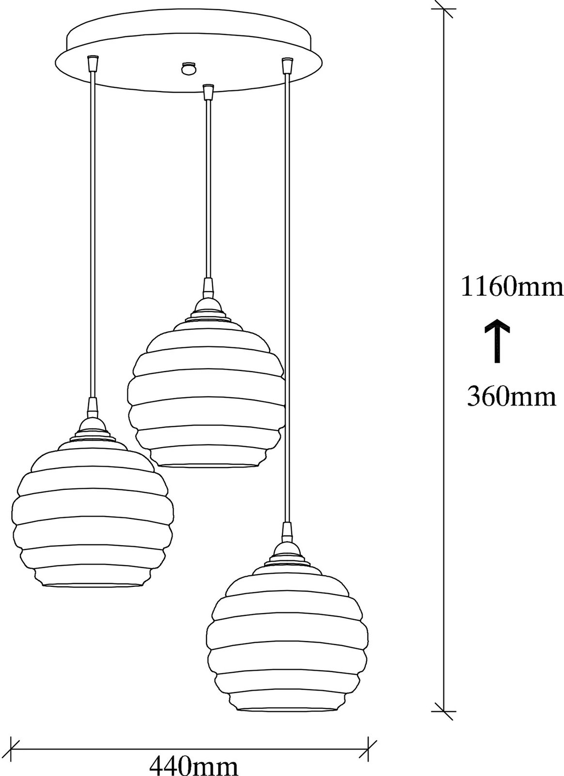 Llambë tavani Opviq, ngjyrë ari dhe e zezë, 011
