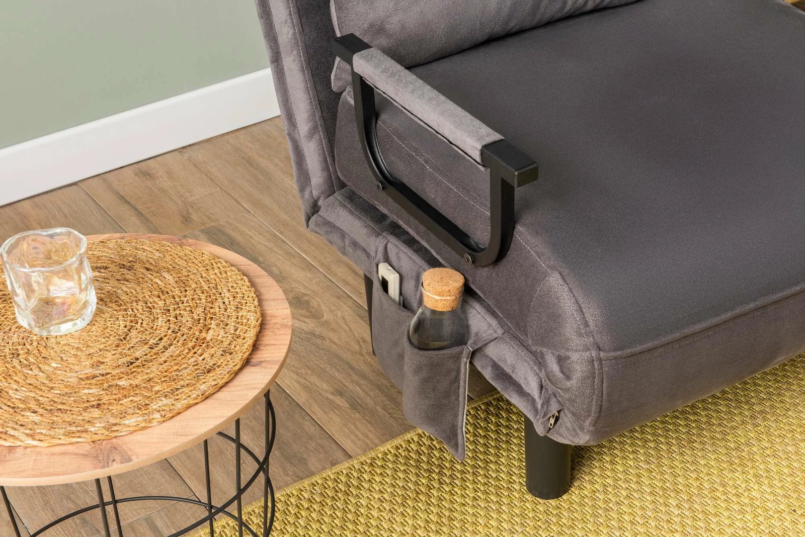 Krevat-karrige një vendës, Sento Single, ngjyrë gri