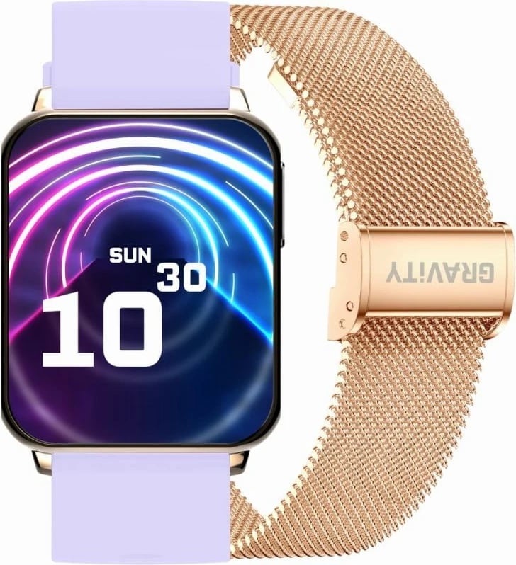 Smartwatch Gravity, rozë gold purple