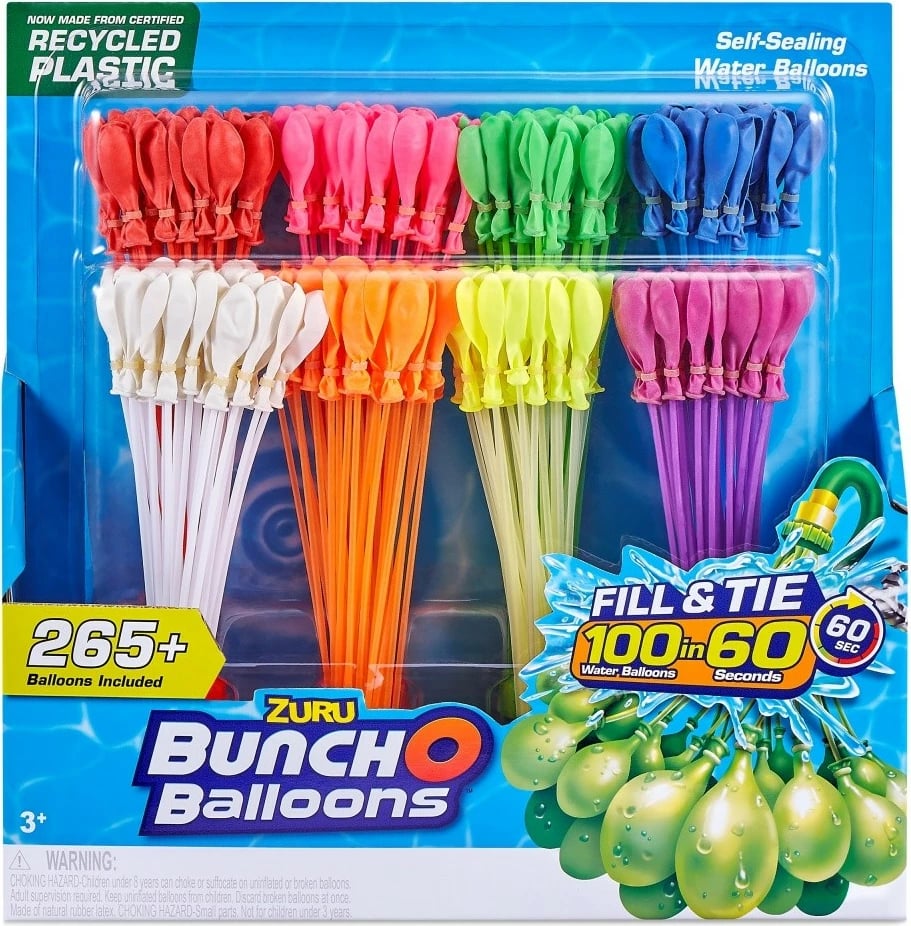 Set balona uji ZURU Bunch O Balloons, 265+ copë, shumëngjyrëshe