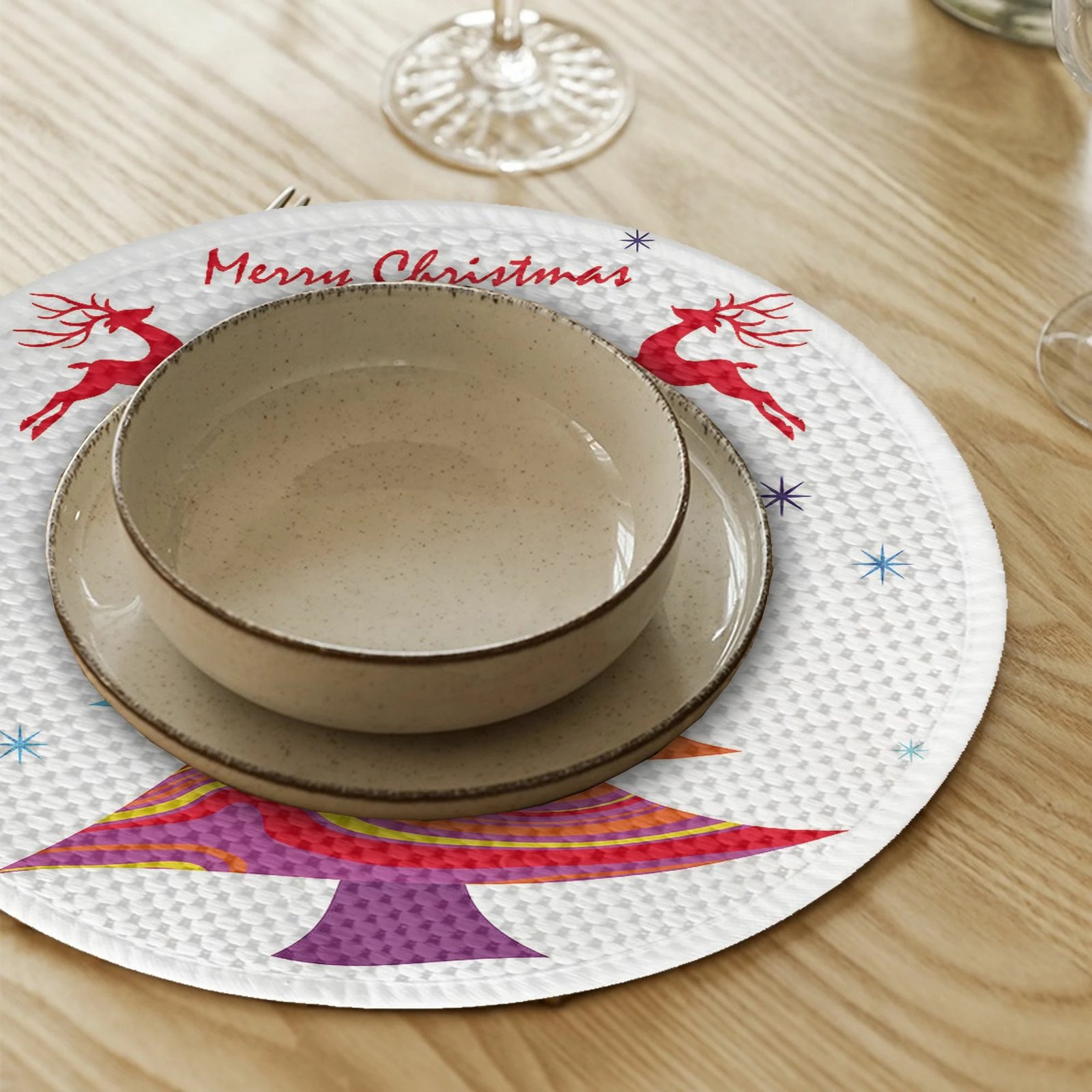 Set nënshtrues tavoline Hermia Concept, shumëngjyrësh, 4 copë, 37cm