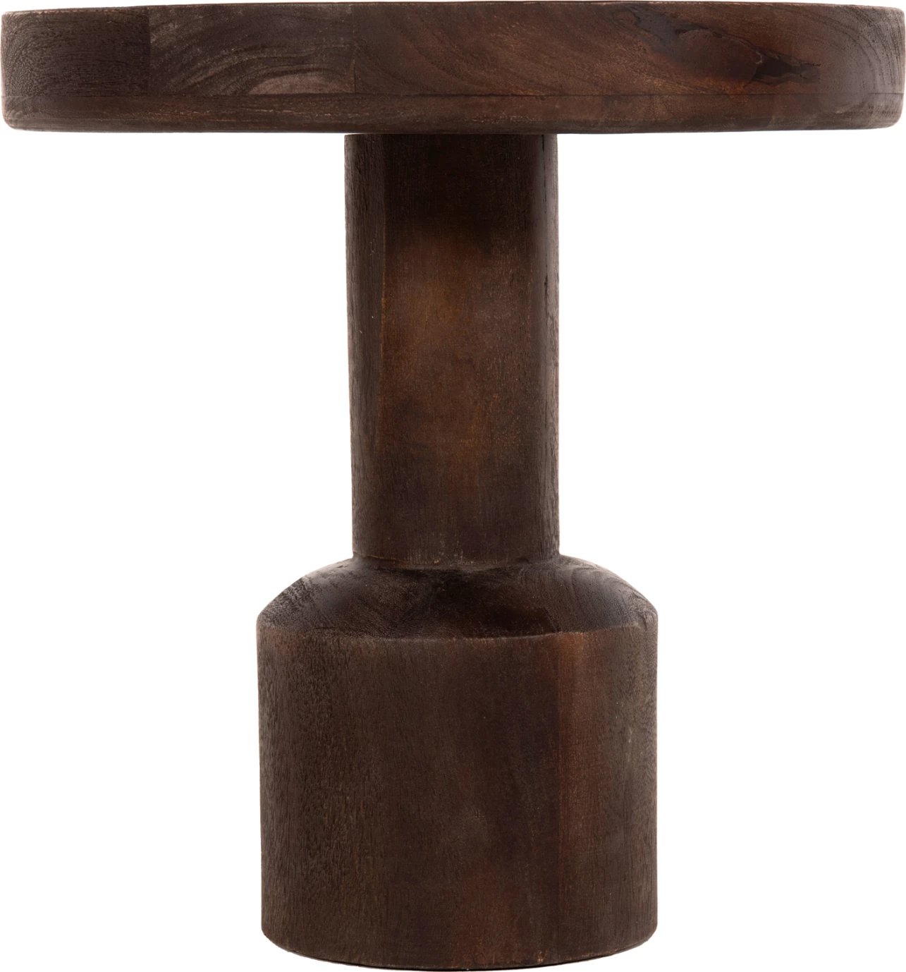 Tavolinë kafeje e rrumbullakët, dru mango, ngjyrë kafe e errët, Φ45x47H cm Tavolinë kafeje e rrumbullakët, dru mango, ngjyrë kafe e errët, Φ45x47H cm
