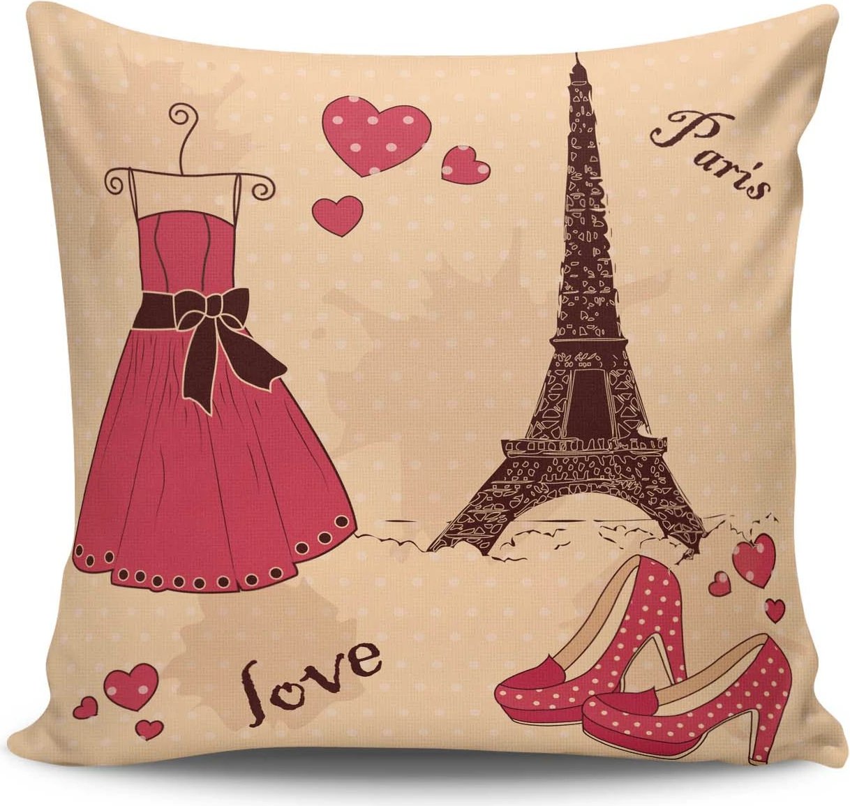 Jastëk dekorativ Aberto Design, shumëngjyrësh, NKRLNT-014, 43x43cm