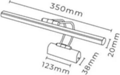 Llambë muri Opviq Flüt, 35 cm, LED, ngjyrë ari Llambë muri Opviq Flüt, 35 cm, LED, ngjyrë ari