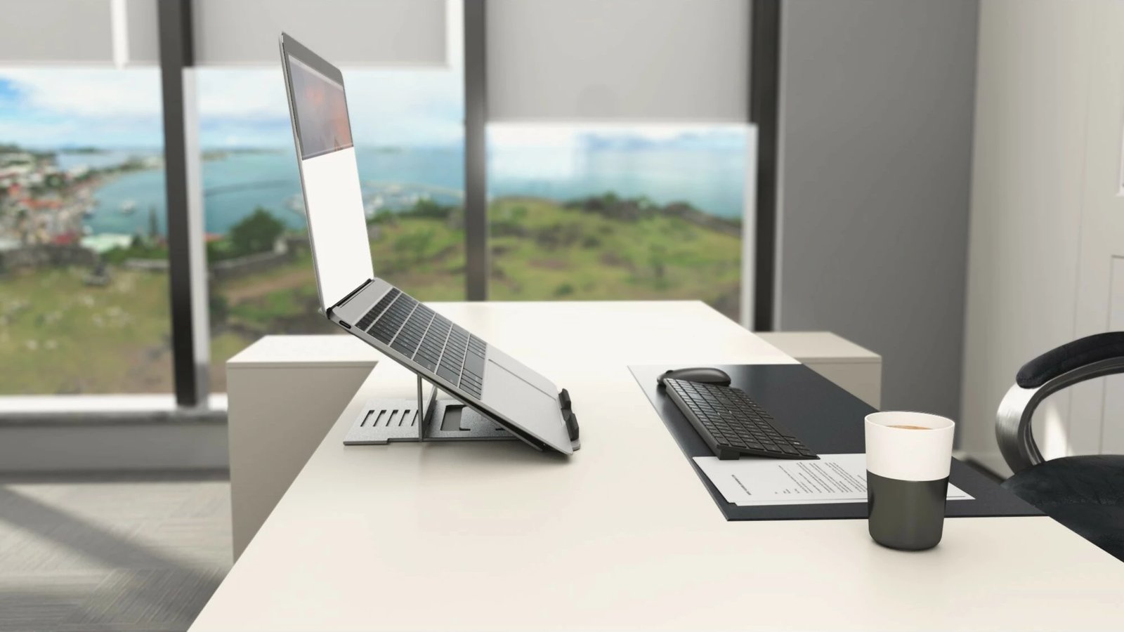 Mbajtës laptopi Kensington Easy Riser Aluminum, 16", 6 pozita, argjend