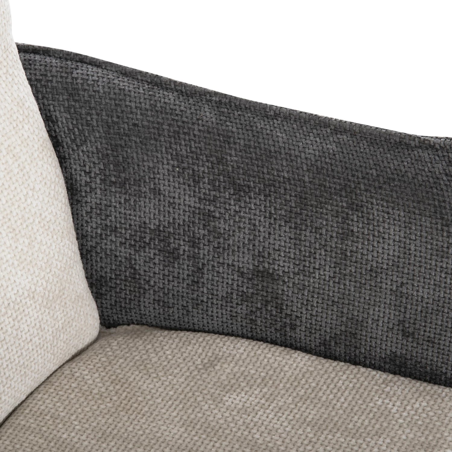 Karrige ngrënieje me krahë REX, FH9847.04, pëlhurë bezhë-gri, këmbë druri ahu, 53x60x93 cm, set prej 2 copë