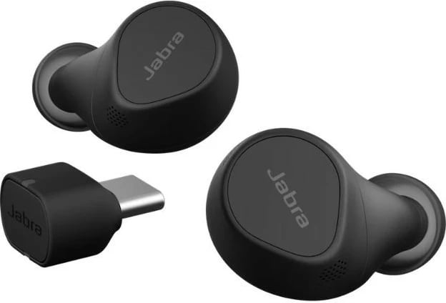 Kufje wireless Jabra Evolve2 Buds me USB-C, të zeza, me kuti karikimi