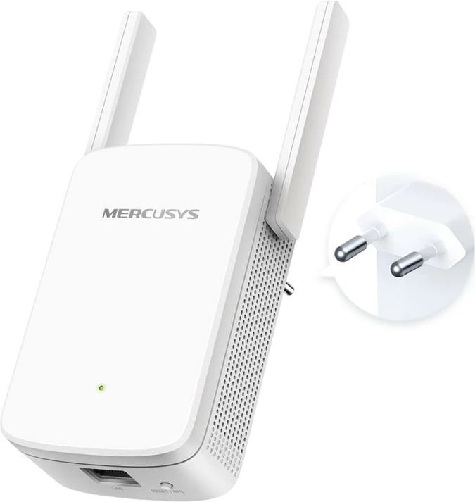 Repeater Wi‑Fi, Mercusys ME30, AC1200 dual-band, port Ethernet, me antena të rregullueshme