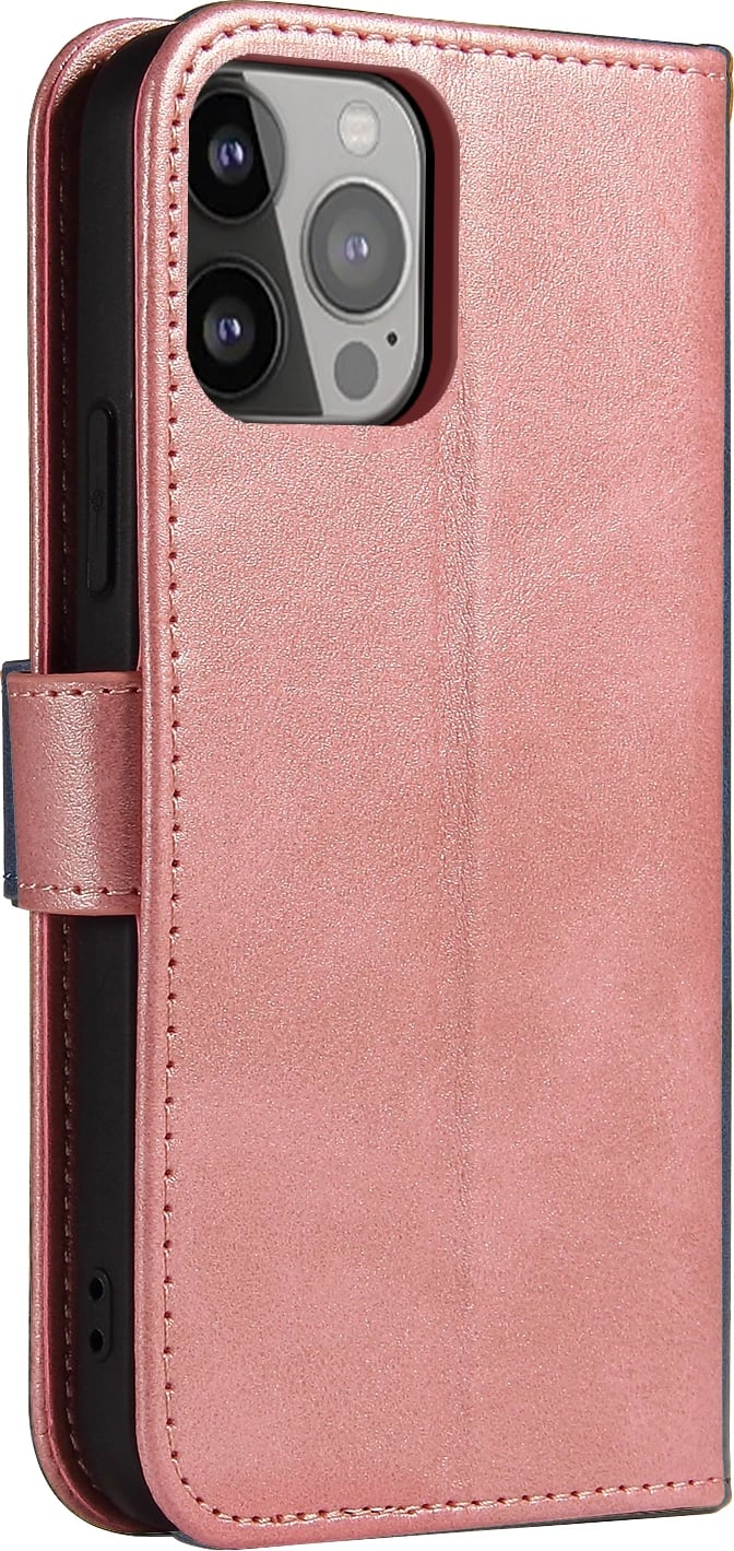 Mbështjellës Hurtel Magnet Case bookcase me kapëse, për iPhone 13 Pro, Rozë