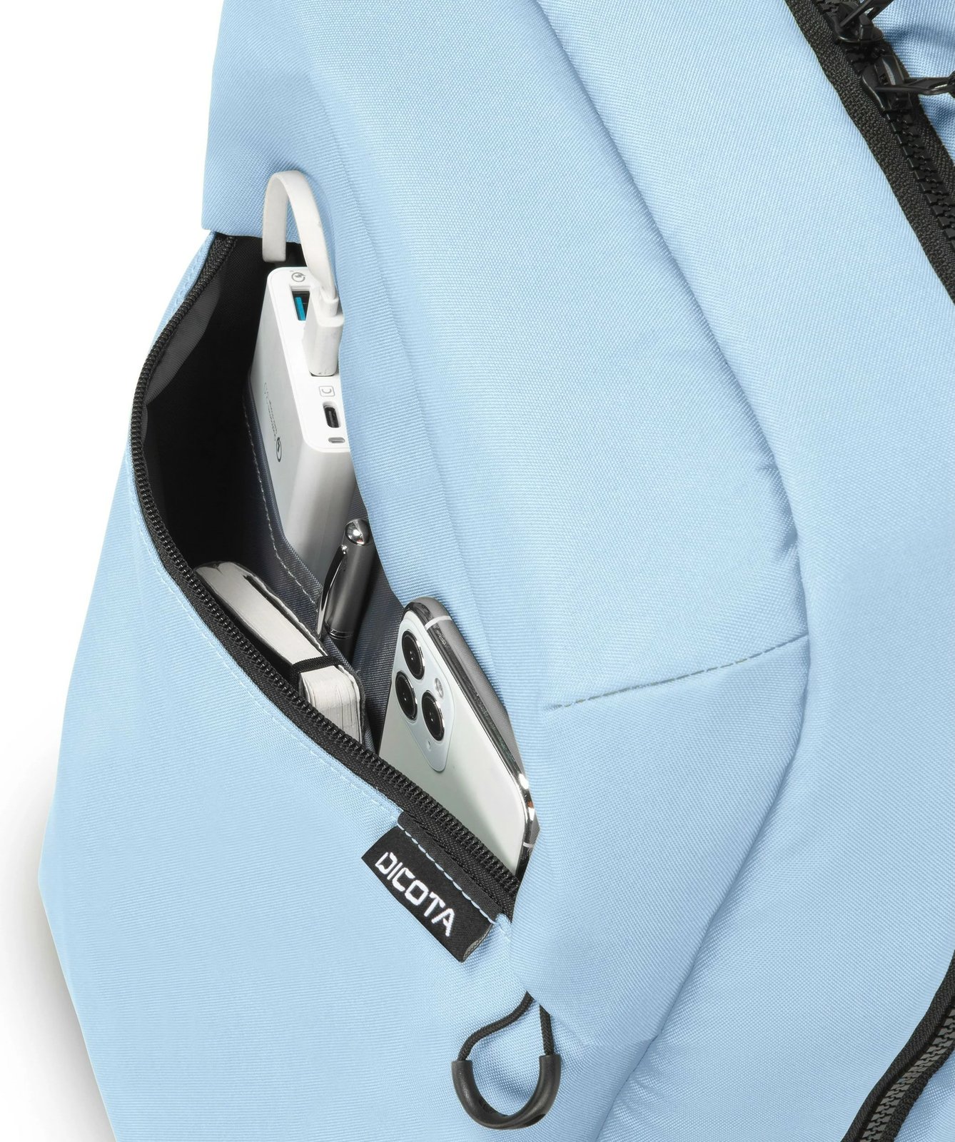 Çantë shpine DICOTA D32122-RPET, 16", Notebook, Poliester, Ice Blue