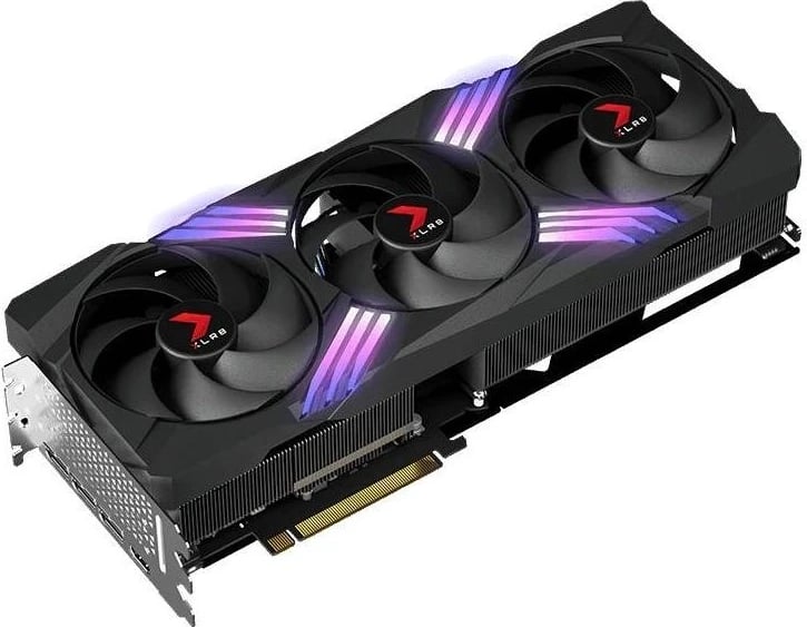 Kartelë grafike PNY GeForce RTX 4070 Ti SUPER XLR8 Gaming VERTO™ EPIC-X RGB™ Triple Fan OC 16GB GDDR6X DLSS 3, stardate gray