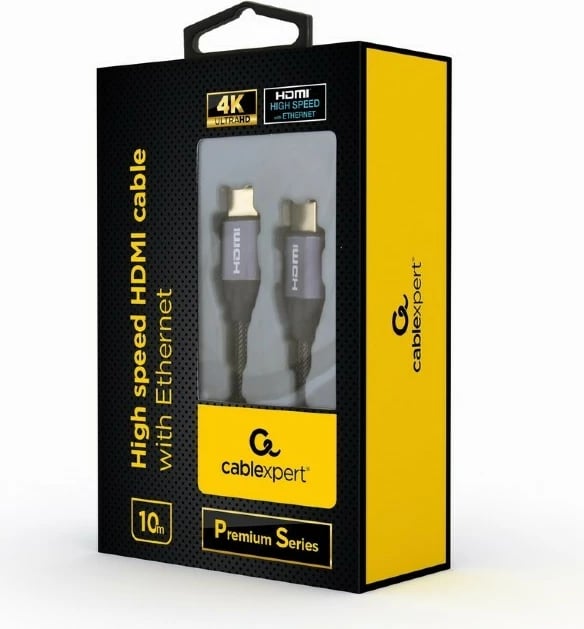 Kabllo HDMI High-Speed Gembird CCBP-HDMI-10M, 10m, e zezë/gri