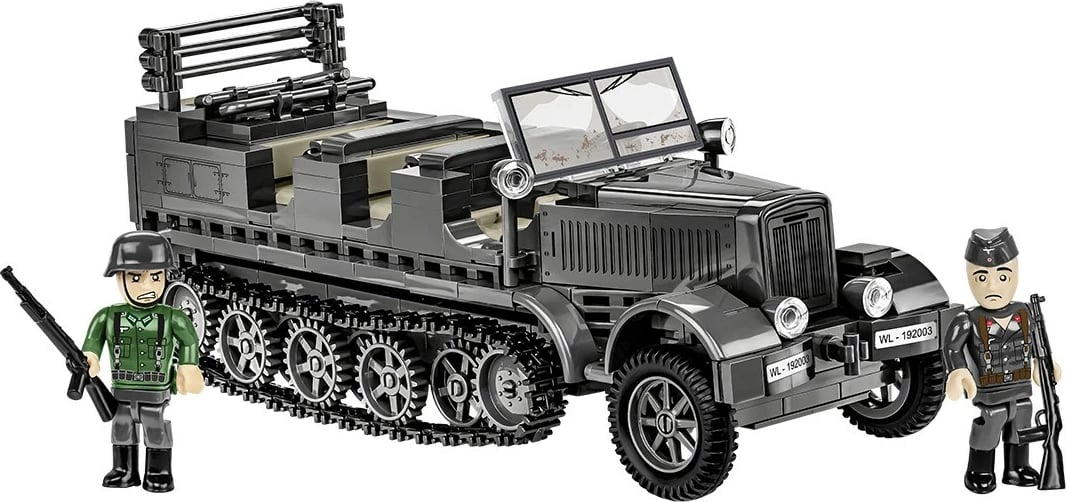 Set ndërtimi Cobi Klocki Sd.Kfz. 7 Half-Track, 439 pjesë, 1:35, me 2 figura, Gri