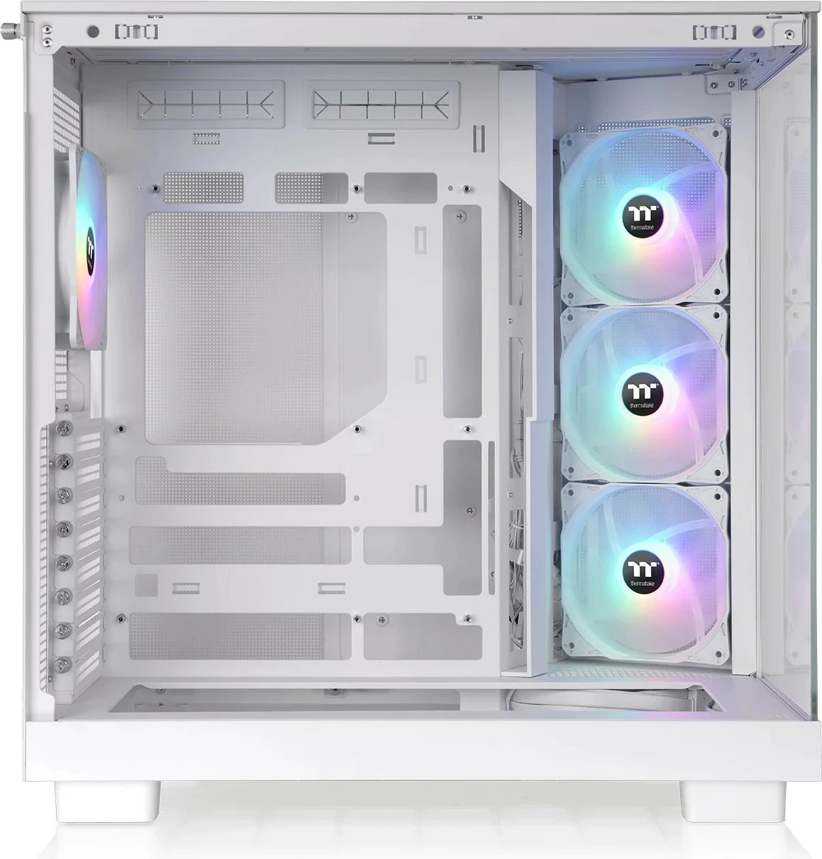 Kasë Thermaltake View 380 XL TG ARGB Snow White, Midi Tower, xham i temperuar, ndriçim ARGB, e bardhë