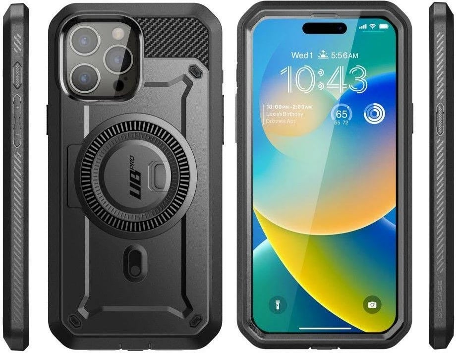 Mbështjellës Supcase Unicorn Beetle Pro Mag për iPhone 15 Pro, MagSafe, i zi