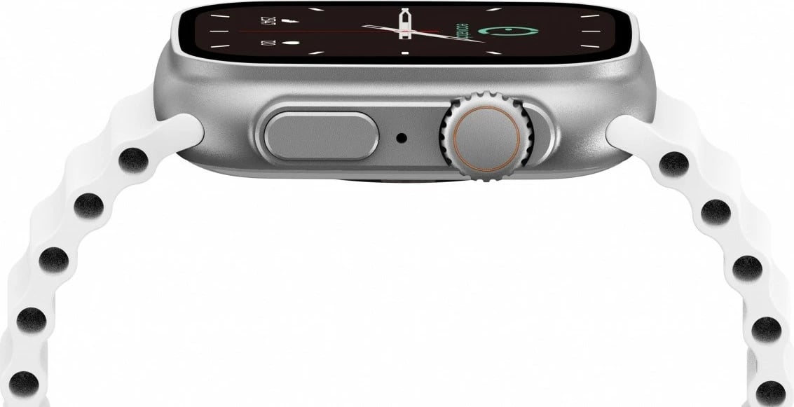 Smartwatch EcoWatch EW02, 1.91 inç, Bluetooth, Argjendtë me paskë portokalli, Set me 2 paskë