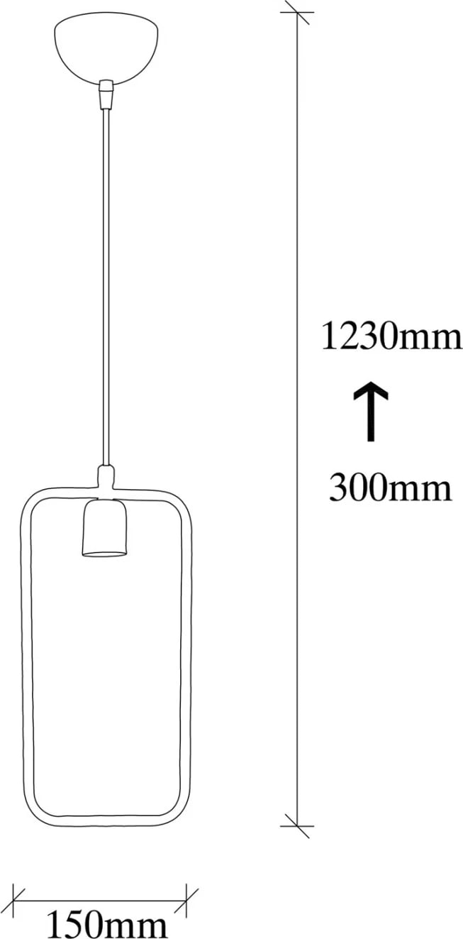 Llambë varëse metalike e zezë FH7258 15Χ6Χ123 cm Llambë varëse metalike e zezë FH7258 15Χ6Χ123 cm