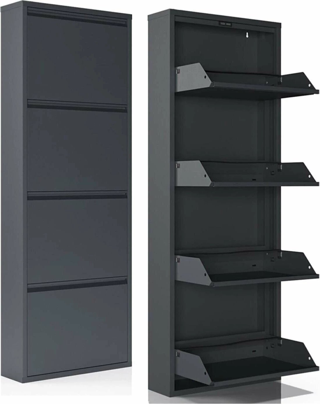 Dollap këpucësh Skye Decor, anthracite, 4 ndarje