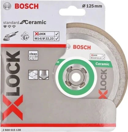 Disk prerës Bosch 2 608 615 138, për gurë dhe pllaka, 12.5 cm, 1.6 mm, inox