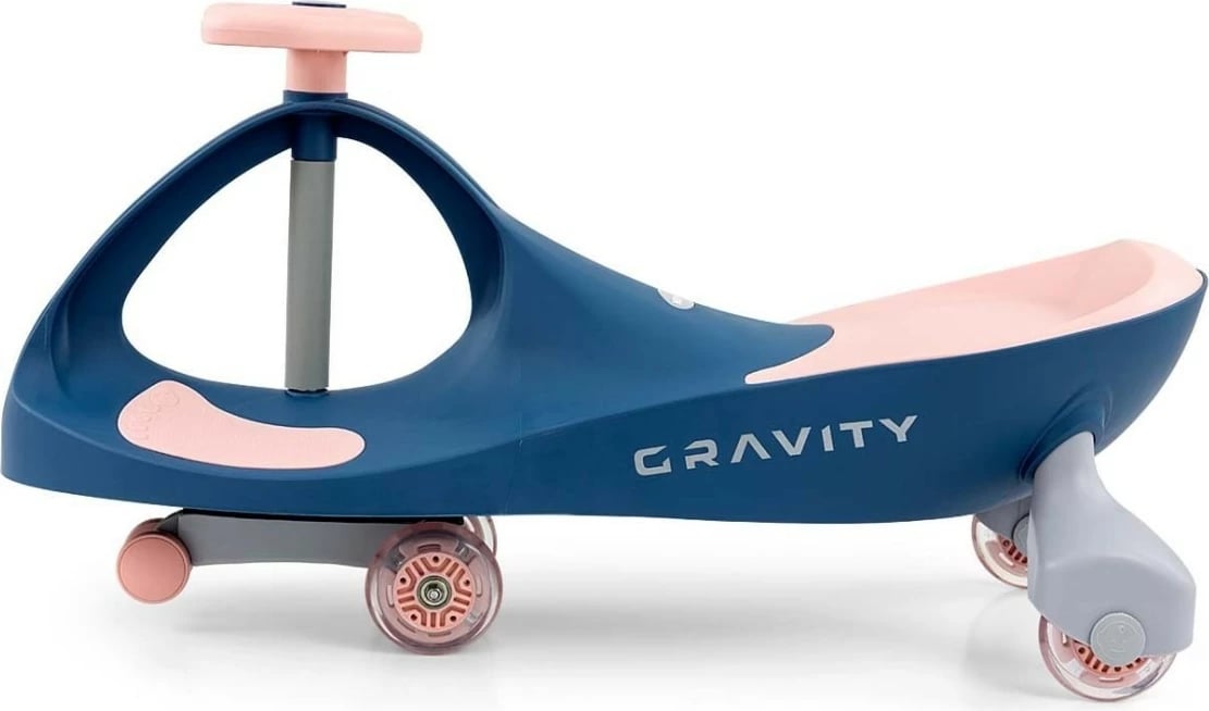 ride-on Milly Mally Gravity Gaiter 5927 4 rrota LED deri 50 kg blu e errët/rozë