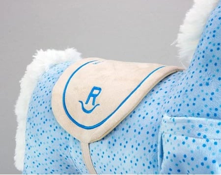 Kalë lëkundës, Milly Mally, Pony, me tinguj dhe lëvizje, 74x28x58 cm, deri 30 kg, me lodër pelush, vjollcë