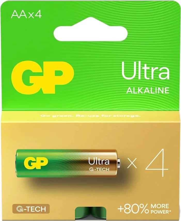 Bateri alkaline GP Battery Ultra G-TECH, AA/LR6, 4 copë