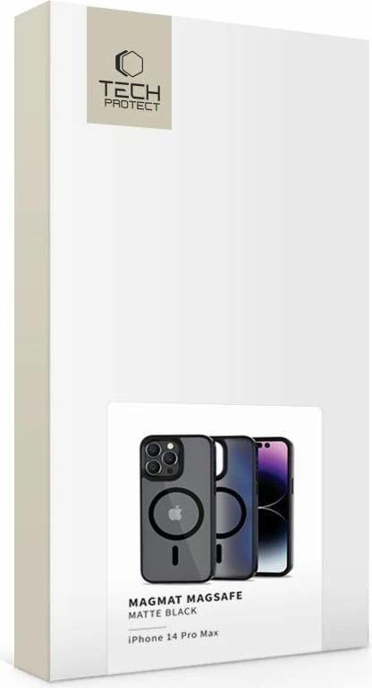 Mbështjellës Tech-Protect MagMat për iPhone 14 Pro Max, MagSafe, e zezë matte