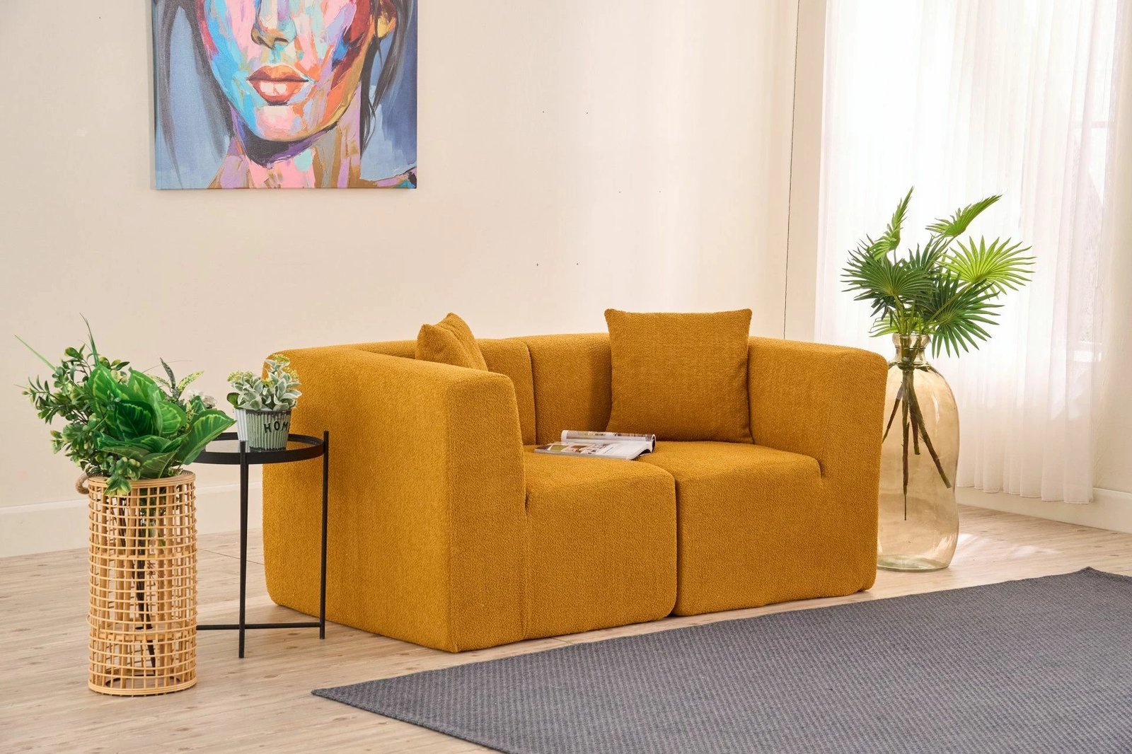 Divan dy ulëshe, ngjyrë portokalli, Atelier del Sofa, Raks
