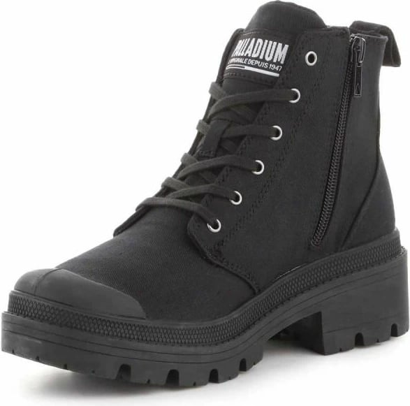 Këpucë Palladium Pallabase Twill për femra, të zeza Këpucë Palladium Pallabase Twill për femra, të zeza