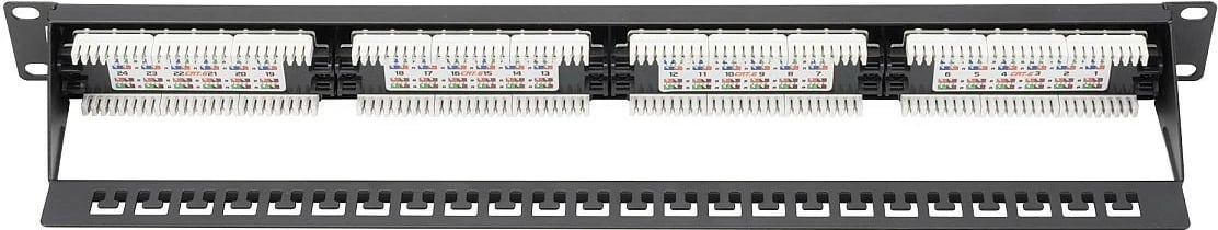 Patch panel Digitus DN-91624U, 24 porta, CAT 6, 1U, 19", e zezë