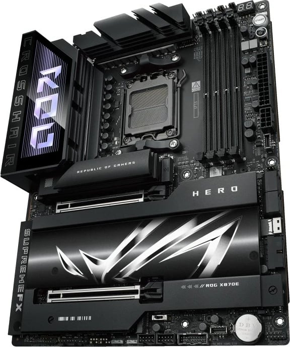 Pllakë amë Asus ROG Crosshair X870E Hero, Socket AM5, DDR5, PCIe 5.0, ATX, e zezë