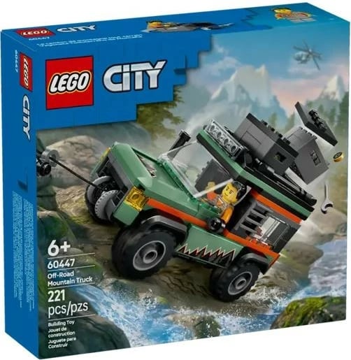 Set LEGO City Off-Road Mountain Truck 4x4, 221 pjesë, për fëmijë, Jeshile