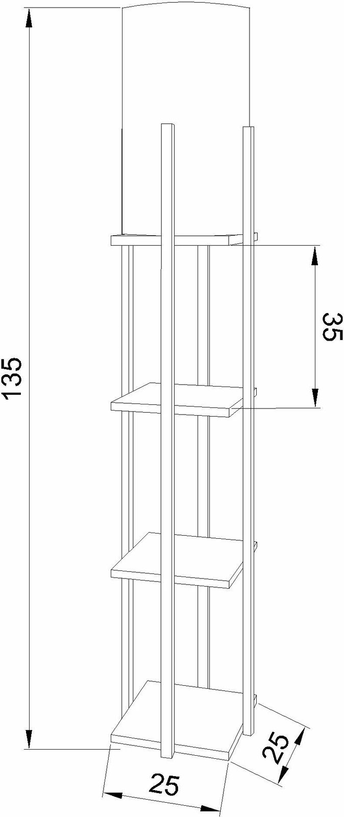 Llambë dyshemeje Opviq, e zezë dhe kafe, KS-11126