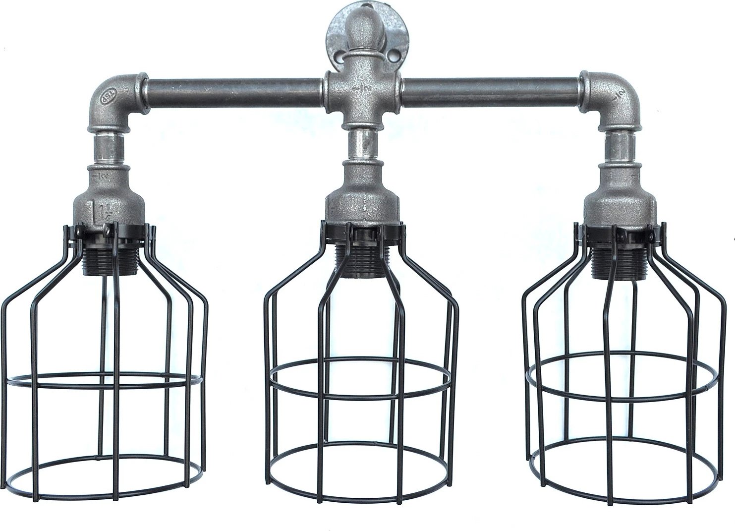 Llambë muri Opviq, Pp114, ngjyrë e zezë, dizajn industrial, 53x17x40cm