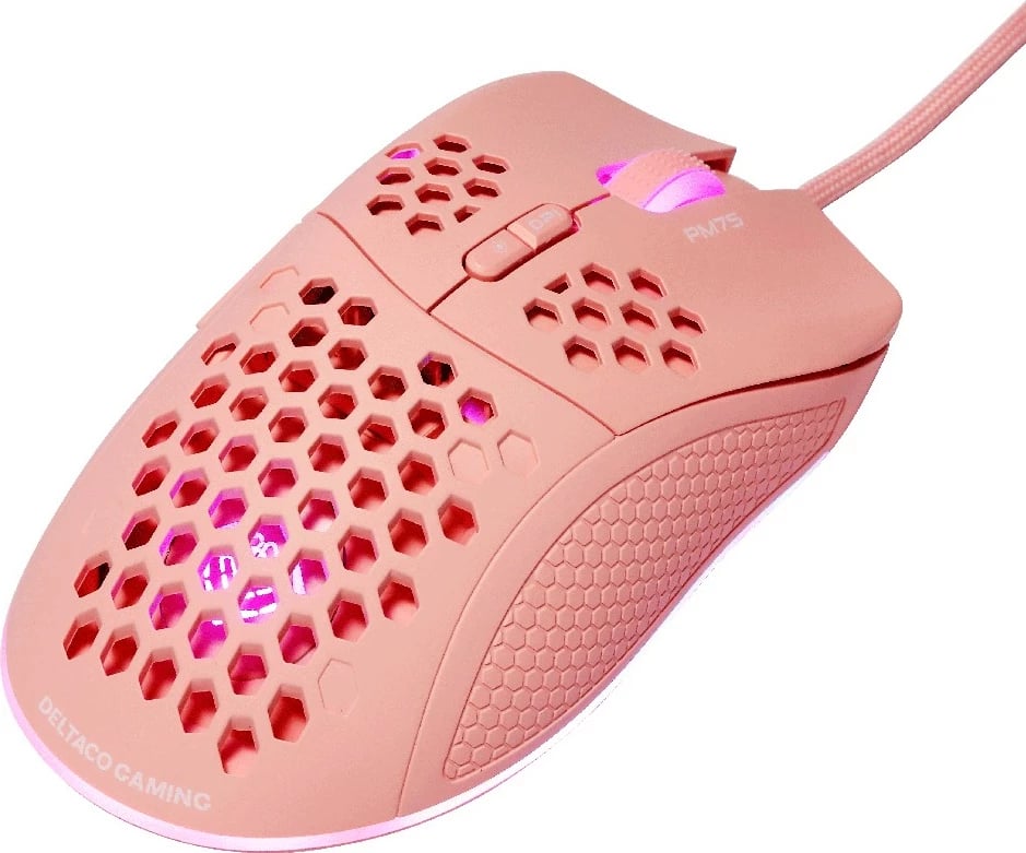 Maus Deltaco Gaming RGB USB pink
