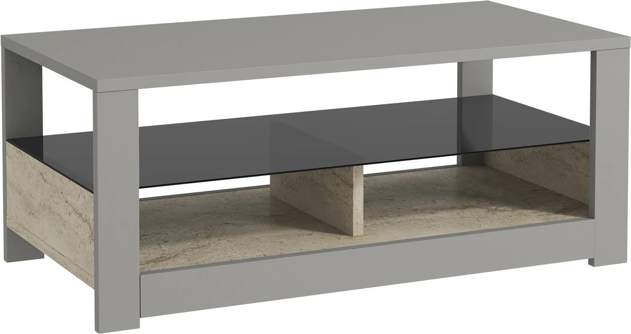 Tavolinë kafeje Skye Decor, Aydos, gri, travertin