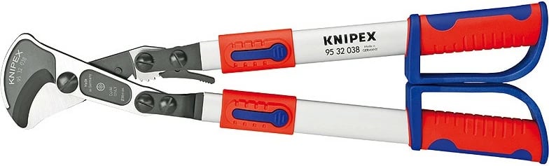 Prerëse kabllosh Knipex 95 32 038, 570mm, ratchet, kuqe/blu