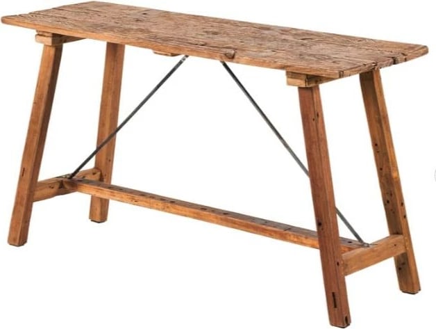 Konsolë Nextdeco Tribeca, dru teak - mahogany, H80x100x40cm