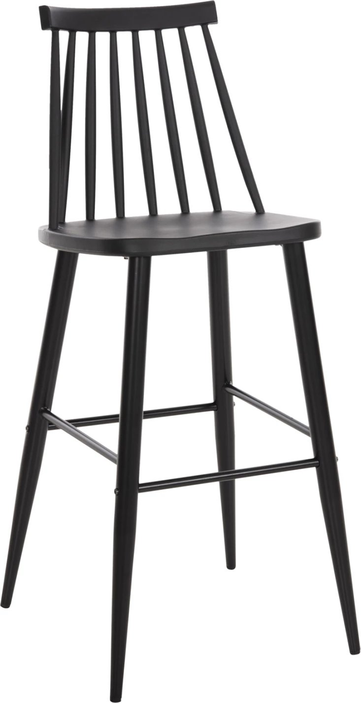 Karrige për bar, vend i lartë, VANESSA FH8459.12, e zezë PP & këmbë metalike të zeza, 47x48,5x107H cm., set prej 2 copë Karrige për bar, vend i lartë, VANESSA FH8459.12, e zezë PP & këmbë metalike të zeza, 47x48,5x107H cm., set prej 2 copë